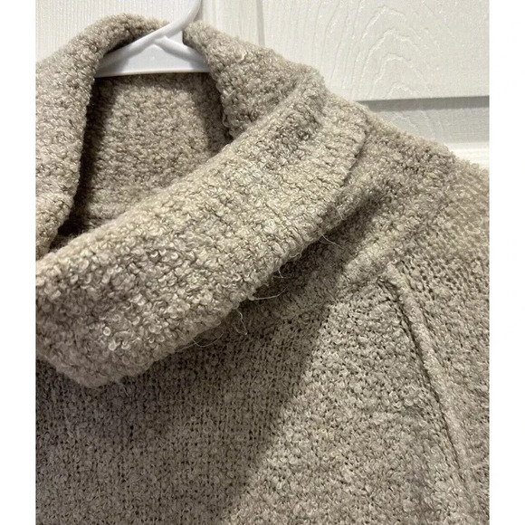 Lilla P Neutral Wool Blend Cowl Neck Sweater Bell Sleeves Women’s Size Large - Picture 2 of 8
